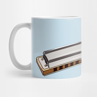 Harmonica cartoon illustration Mug